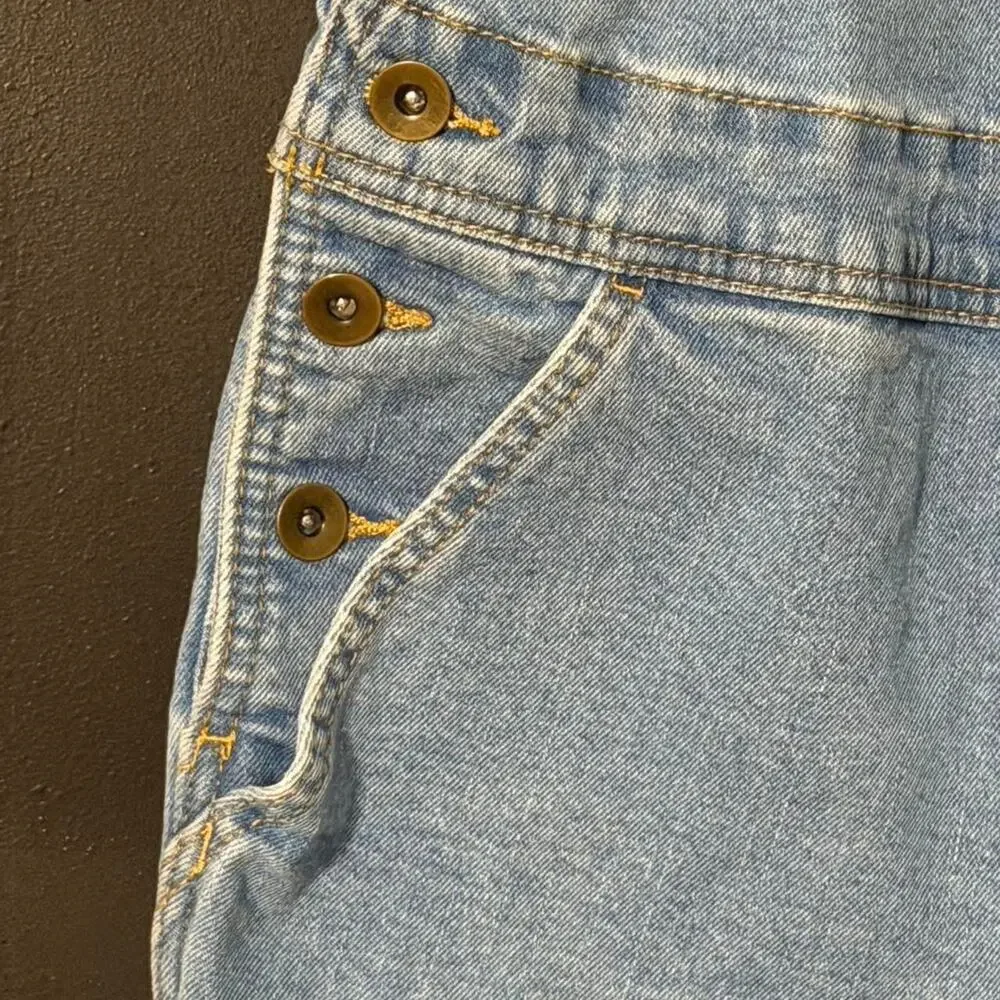 Rainbow Strap Denim Romper Overalls “Queen” Embroidered Trendy Y2K Cottagecore - Picture 5 of 8